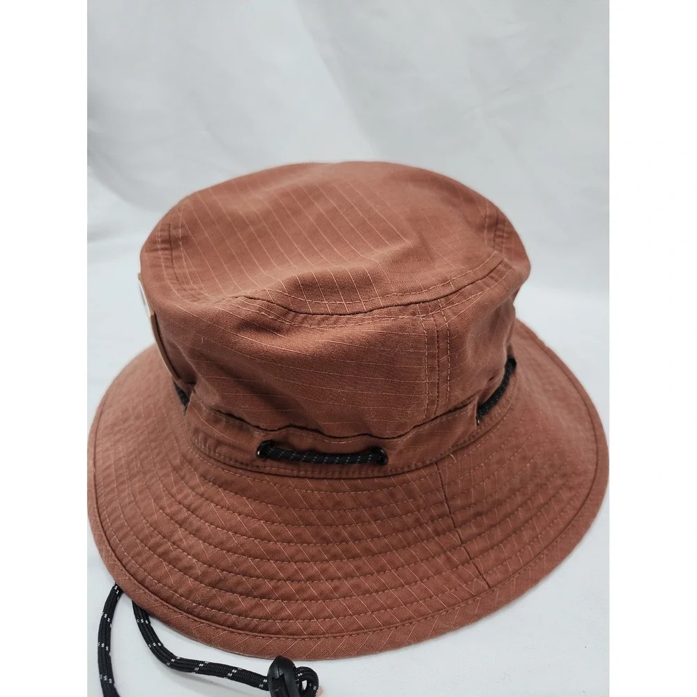 Adidas Men's Brown Boonie Hat One Size Wide Brim Chin Strap Outdoor